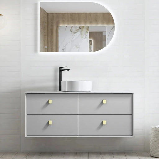 LIGHT GREY BOSTON 1200MM WALL HUNG VANITY FIL Kitchen Bathroom