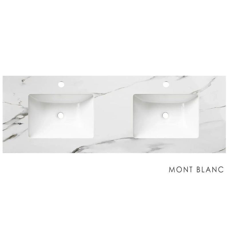 SATIN WHITE BOSTON 1500MM WALL HUNG DOUBLE BASIN VANITY FIL Kitchen Bathroom