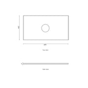 LIGHT GREY  BOSTON  600MM WALL HUNG VANITY FIL Kitchen Bathroom