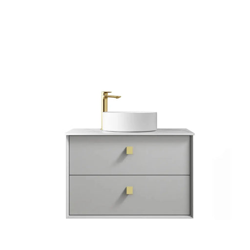 LIGHT GREY BOSTON 750MM WALL HUNG VANITY FIL Kitchen Bathroom