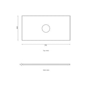 LIGHT GREY BOSTON 750MM WALL HUNG VANITY FIL Kitchen Bathroom