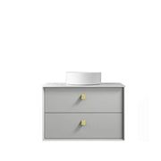 LIGHT GREY BOSTON 750MM WALL HUNG VANITY FIL Kitchen Bathroom