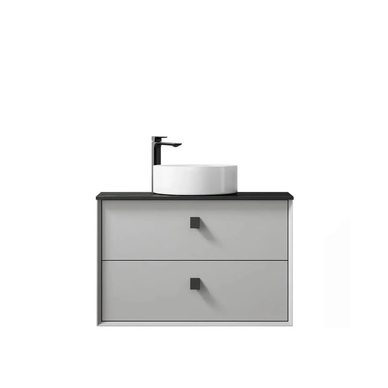 LIGHT GREY BOSTON 750MM WALL HUNG VANITY FIL Kitchen Bathroom