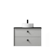 LIGHT GREY BOSTON 750MM WALL HUNG VANITY FIL Kitchen Bathroom