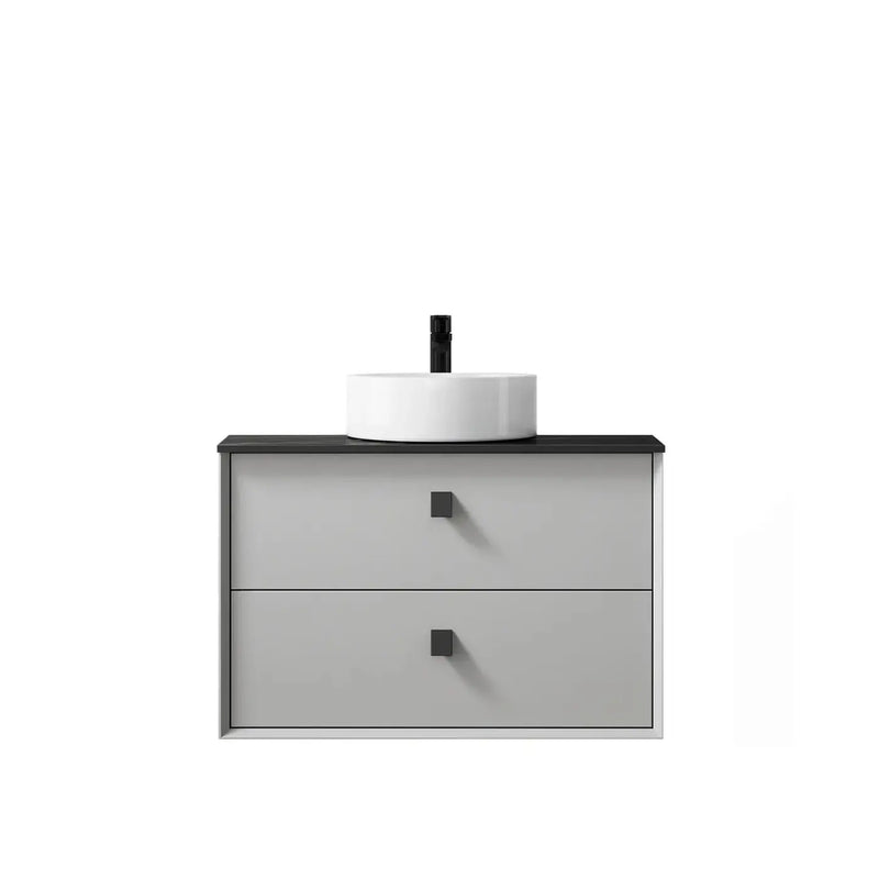 LIGHT GREY BOSTON 750MM WALL HUNG VANITY FIL Kitchen Bathroom