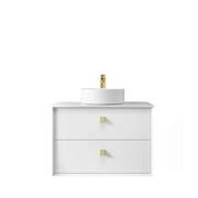 SATIN WHITE BOSTON 750MM WALL HUNG VANITY FIL Kitchen Bathroom