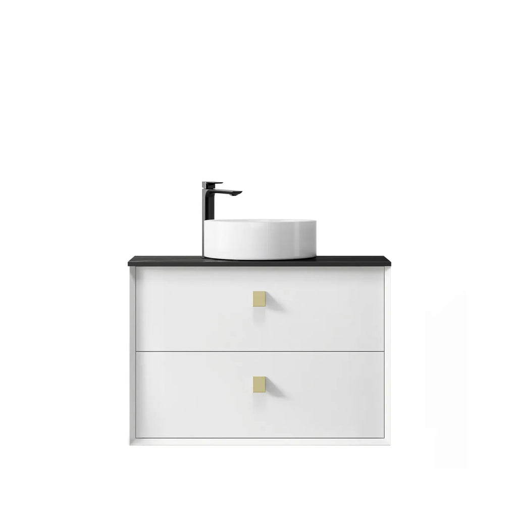 SATIN WHITE BOSTON 750MM WALL HUNG VANITY