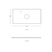 SATIN WHITE BOSTON 750MM WALL HUNG VANITY FIL Kitchen Bathroom