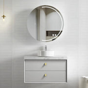 LIGHT GREY BOSTON 900MM WALL HUNG VANITY FIL Kitchen Bathroom