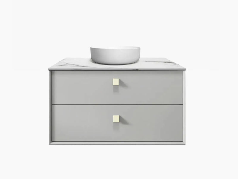 LIGHT GREY BOSTON 900MM WALL HUNG VANITY FIL Kitchen Bathroom