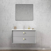 LIGHT GREY BOSTON 900MM WALL HUNG VANITY FIL Kitchen Bathroom