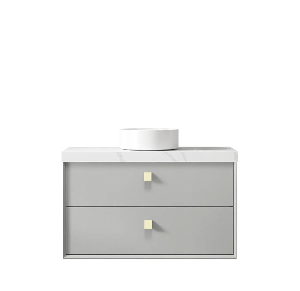 LIGHT GREY BOSTON 900MM WALL HUNG VANITY