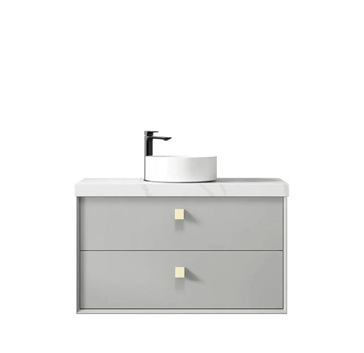 LIGHT GREY BOSTON 900MM WALL HUNG VANITY FIL Kitchen Bathroom