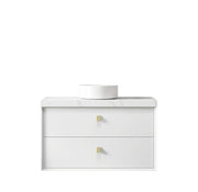 SATIN WHITE BOSTON 900MM WALL HUNG VANITY FIL Kitchen Bathroom