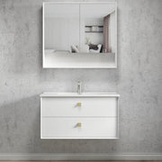 SATIN WHITE BOSTON 900MM WALL HUNG VANITY FIL Kitchen Bathroom
