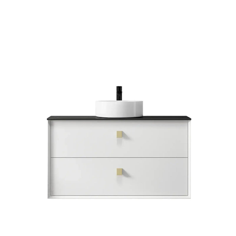 SATIN WHITE BOSTON 900MM WALL HUNG VANITY FIL Kitchen Bathroom