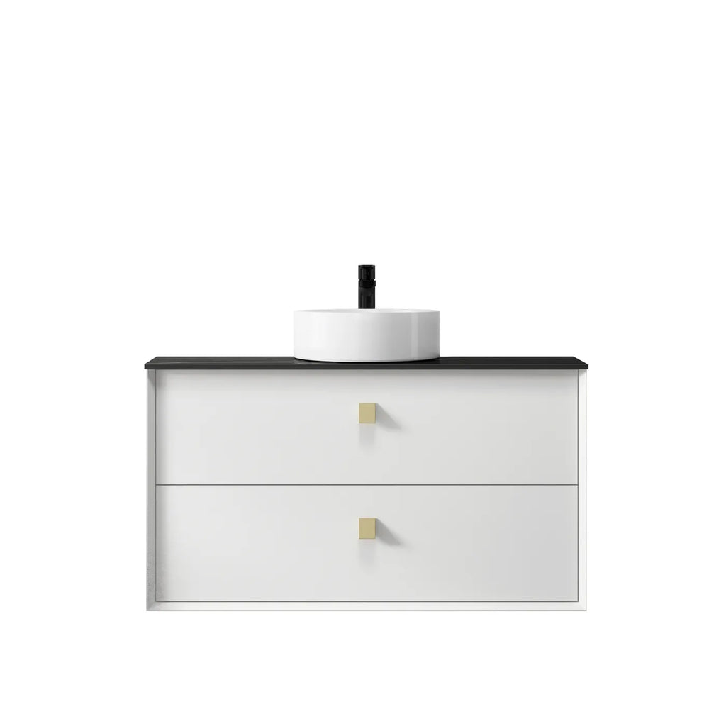 SATIN WHITE BOSTON 900MM WALL HUNG VANITY