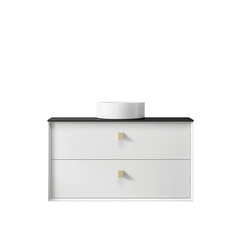 SATIN WHITE BOSTON 900MM WALL HUNG VANITY FIL Kitchen Bathroom