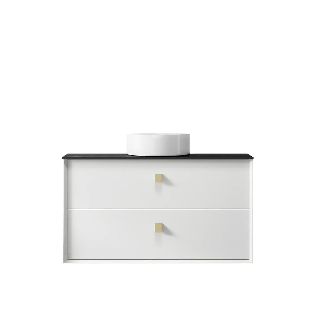 SATIN WHITE BOSTON 900MM WALL HUNG VANITY