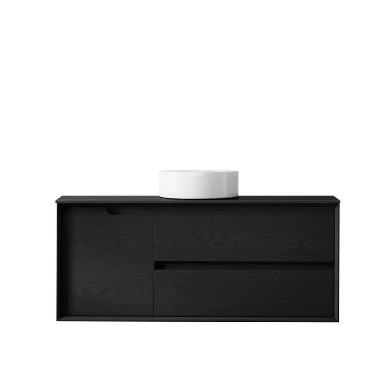 BLACK OAK BYRON 1200MM WALL HUNG VANITY FIL Kitchen Bathroom