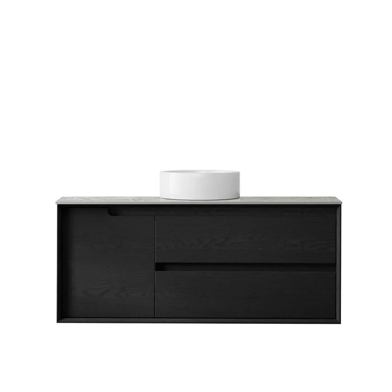 BLACK OAK BYRON 1200MM WALL HUNG VANITY FIL Kitchen Bathroom