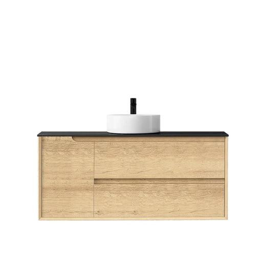 NATURAL OAK BYRON 1200MM SINGLE BOWL WALL HUNG VANITY FIL Kitchen Bathroom
