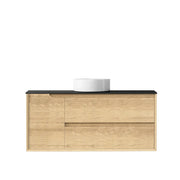 NATURAL OAK BYRON 1200MM SINGLE BOWL WALL HUNG VANITY FIL Kitchen Bathroom