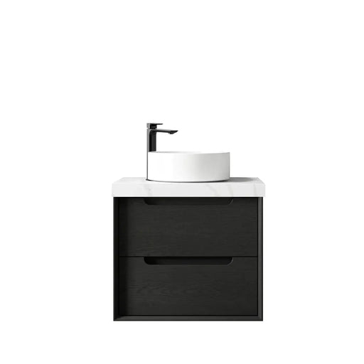 BLACK OAK BYRON 600MM WALL HUNG VANITY FIL Kitchen Bathroom