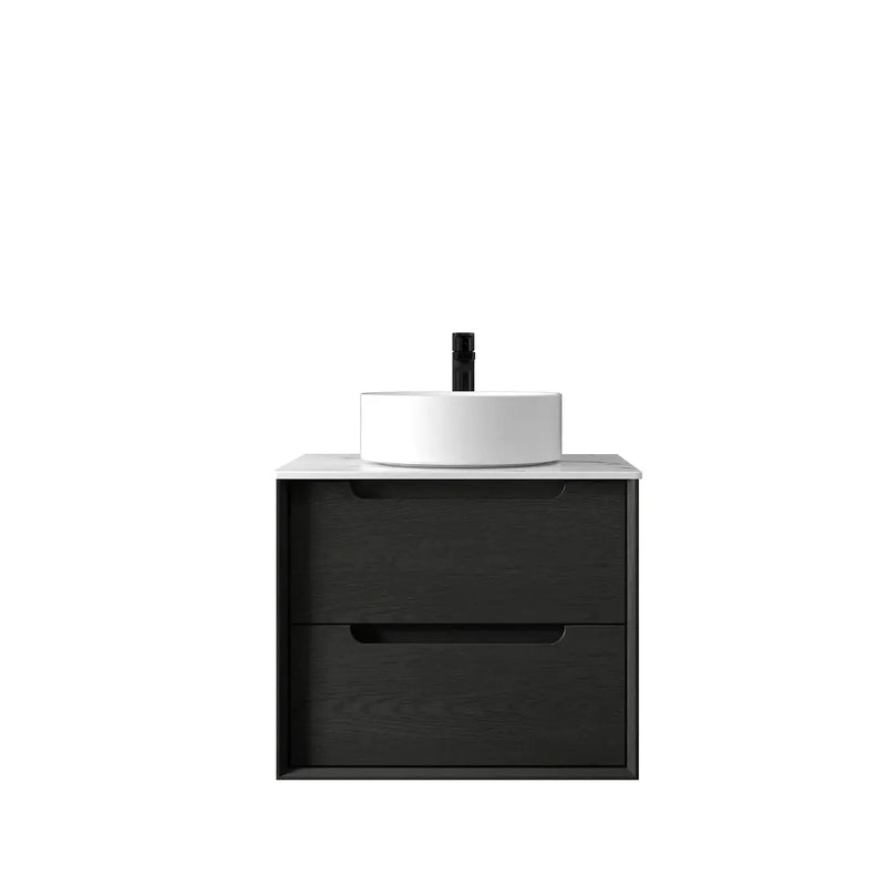BLACK OAK BYRON 600MM WALL HUNG VANITY FIL Kitchen Bathroom