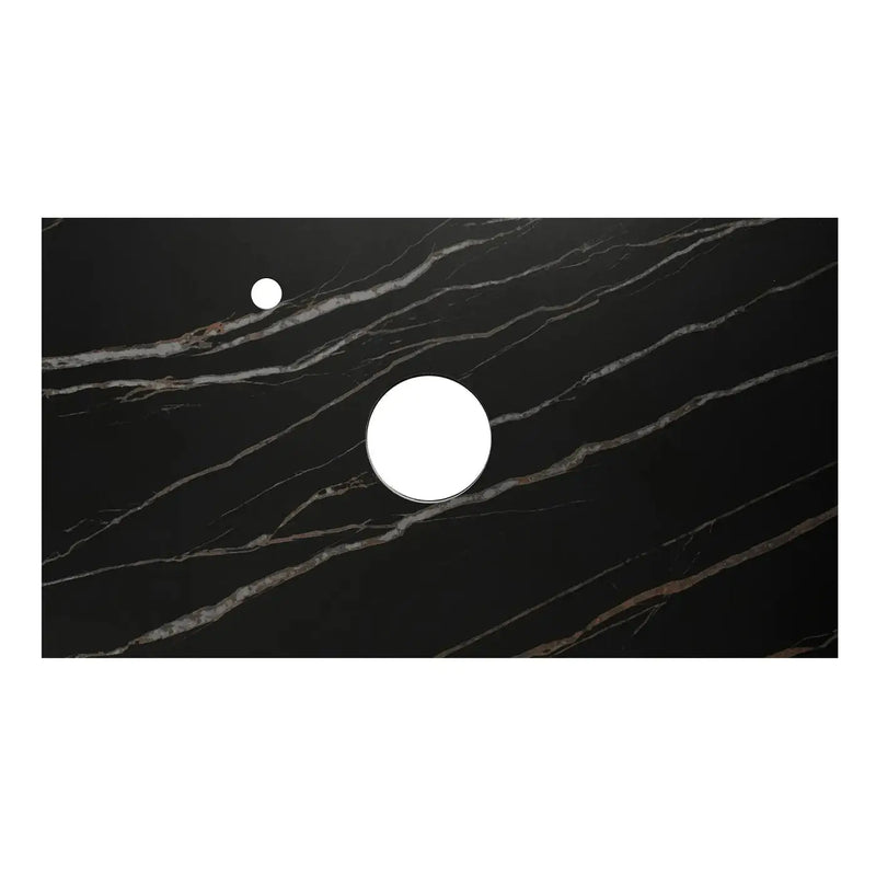 BLACK OAK BYRON 600MM WALL HUNG VANITY FIL Kitchen Bathroom