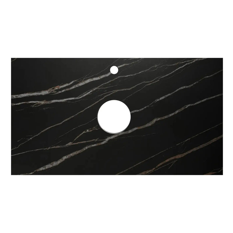 BLACK OAK BYRON 600MM WALL HUNG VANITY FIL Kitchen Bathroom