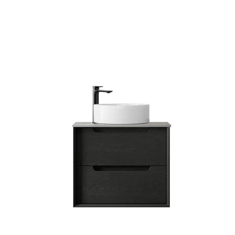 BLACK OAK BYRON 600MM WALL HUNG VANITY FIL Kitchen Bathroom