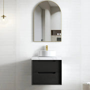 BLACK OAK BYRON 600MM WALL HUNG VANITY FIL Kitchen Bathroom