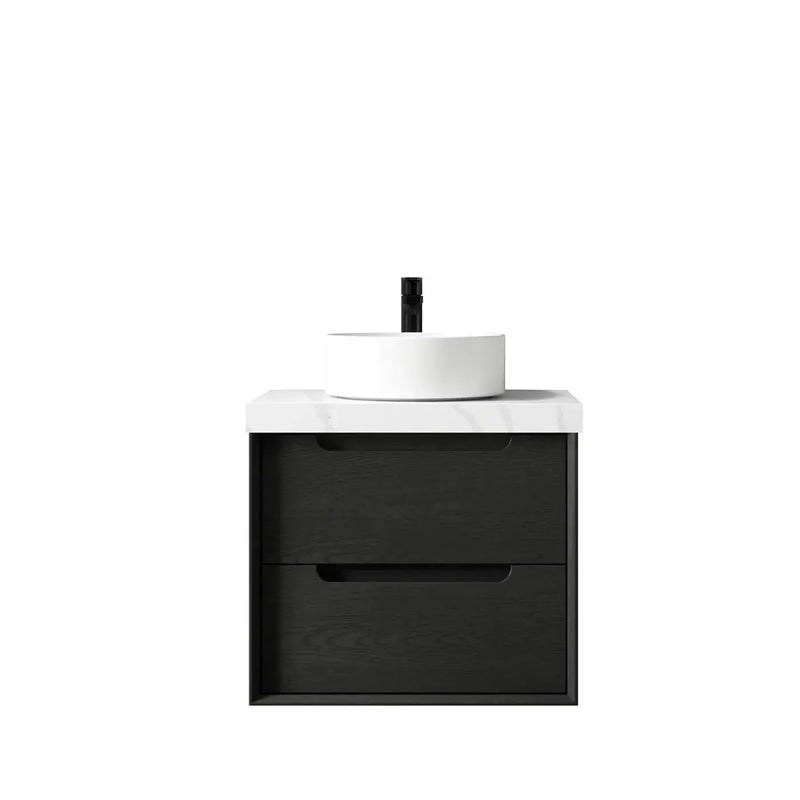 BLACK OAK BYRON 600MM WALL HUNG VANITY FIL Kitchen Bathroom
