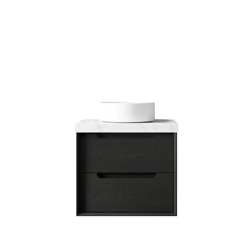 BLACK OAK BYRON 600MM WALL HUNG VANITY FIL Kitchen Bathroom