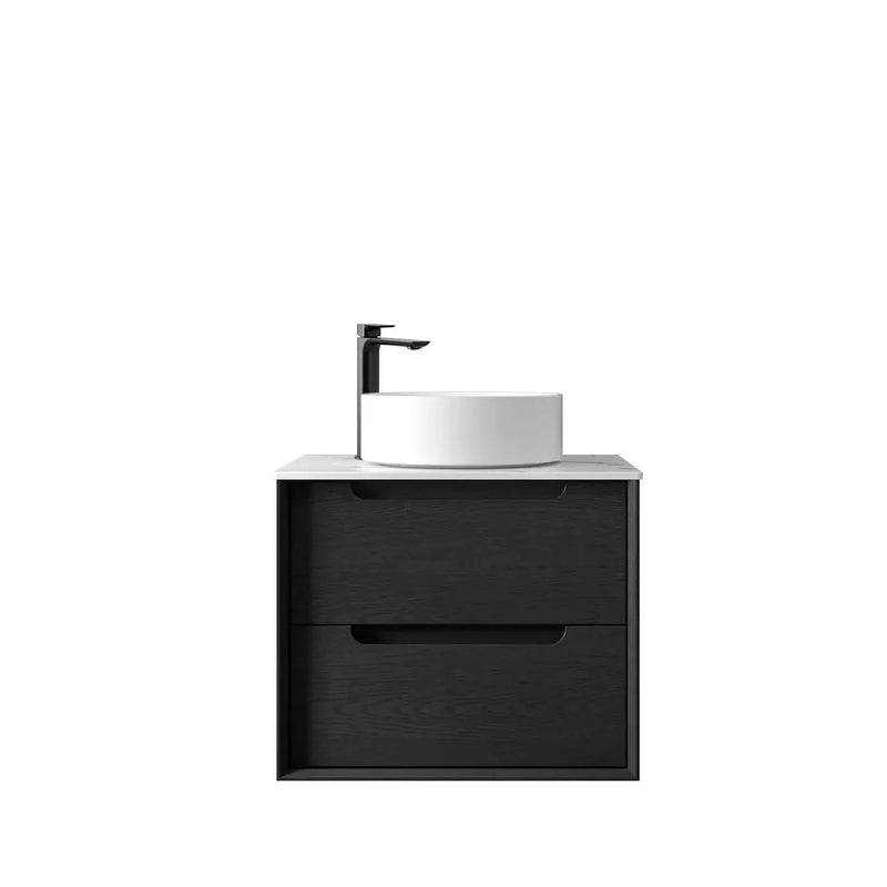 BLACK OAK BYRON 600MM WALL HUNG VANITY FIL Kitchen Bathroom