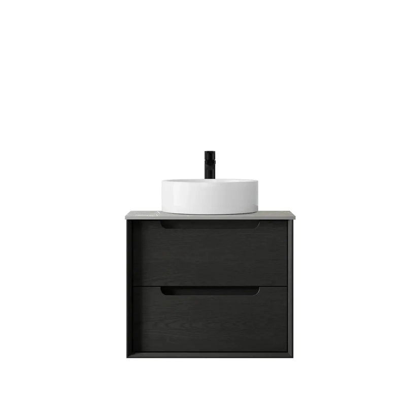 BLACK OAK BYRON 600MM WALL HUNG VANITY FIL Kitchen Bathroom