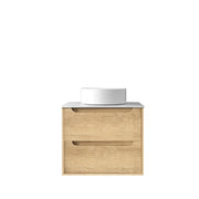 NATURAL OAK BYRON 600MM WALL HUNG VANITY FIL Kitchen Bathroom