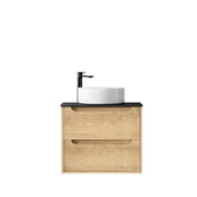 NATURAL OAK BYRON 600MM WALL HUNG VANITY FIL Kitchen Bathroom