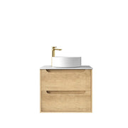 NATURAL OAK BYRON 600MM WALL HUNG VANITY FIL Kitchen Bathroom