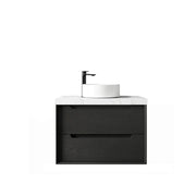 BLACK OAK BYRON 750MM WALL HUNG VANITY FIL Kitchen Bathroom