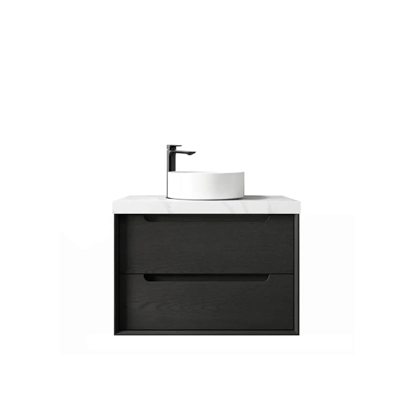 BLACK OAK BYRON 750MM WALL HUNG VANITY FIL Kitchen Bathroom