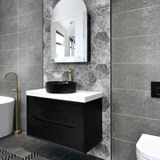 BLACK OAK BYRON 750MM WALL HUNG VANITY FIL Kitchen Bathroom