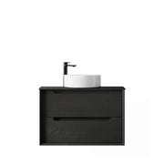 BLACK OAK BYRON 750MM WALL HUNG VANITY FIL Kitchen Bathroom