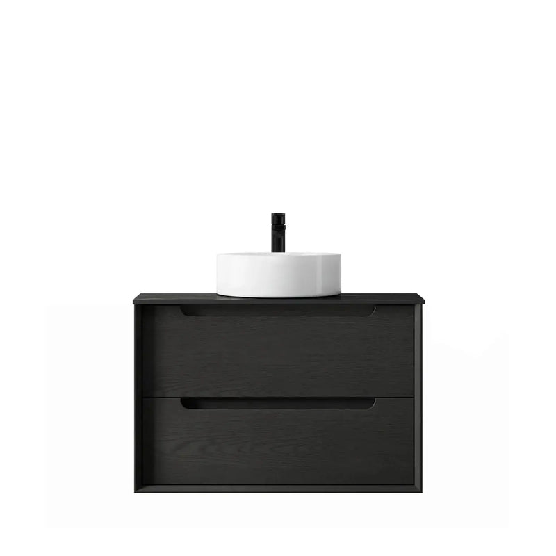 BLACK OAK BYRON 750MM WALL HUNG VANITY FIL Kitchen Bathroom