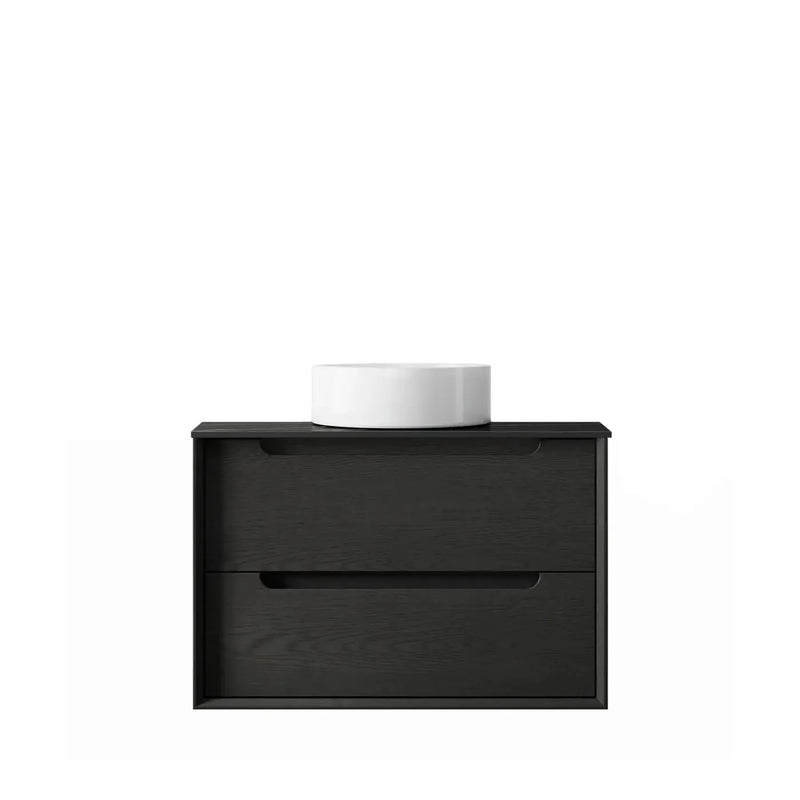 BLACK OAK BYRON 750MM WALL HUNG VANITY FIL Kitchen Bathroom