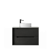 BLACK OAK BYRON 750MM WALL HUNG VANITY FIL Kitchen Bathroom