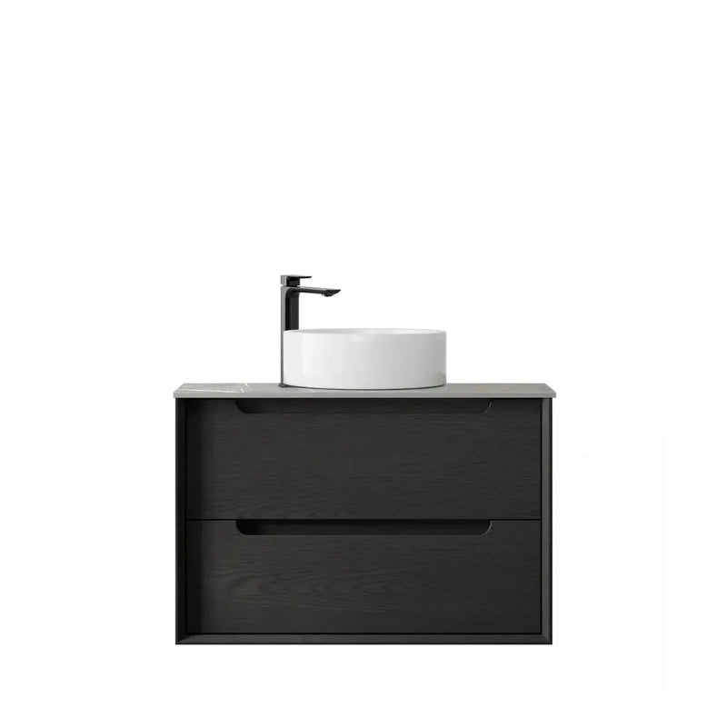 BLACK OAK BYRON 750MM WALL HUNG VANITY FIL Kitchen Bathroom