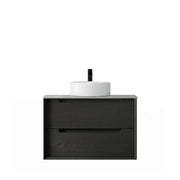 BLACK OAK BYRON 750MM WALL HUNG VANITY FIL Kitchen Bathroom