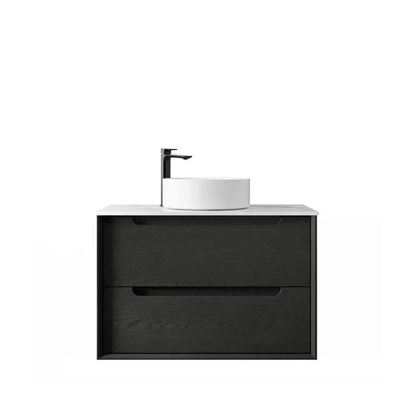 BLACK OAK BYRON 750MM WALL HUNG VANITY FIL Kitchen Bathroom